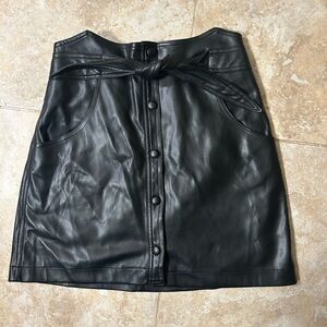 Faux leather skirt